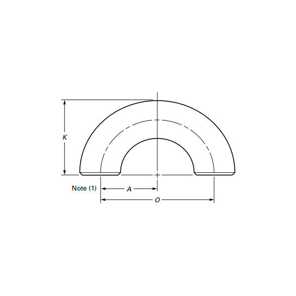 Solda de topo cotovelo de 180 graus