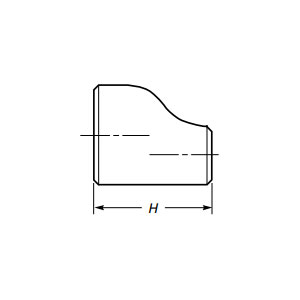 Redutor excêntrico de solda de topo